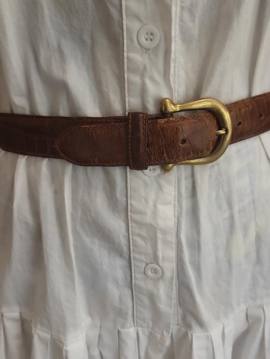Fossil Accessories - Fossil Brown Leather Belt with Gold-Tone Buckle
